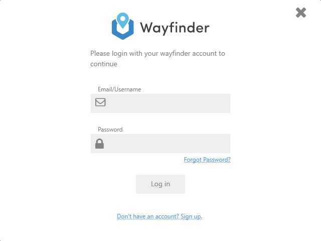 Wayfinder CMS Login